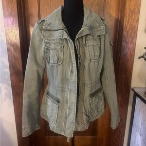 American Eagle Outfitters Green Utility Jacket